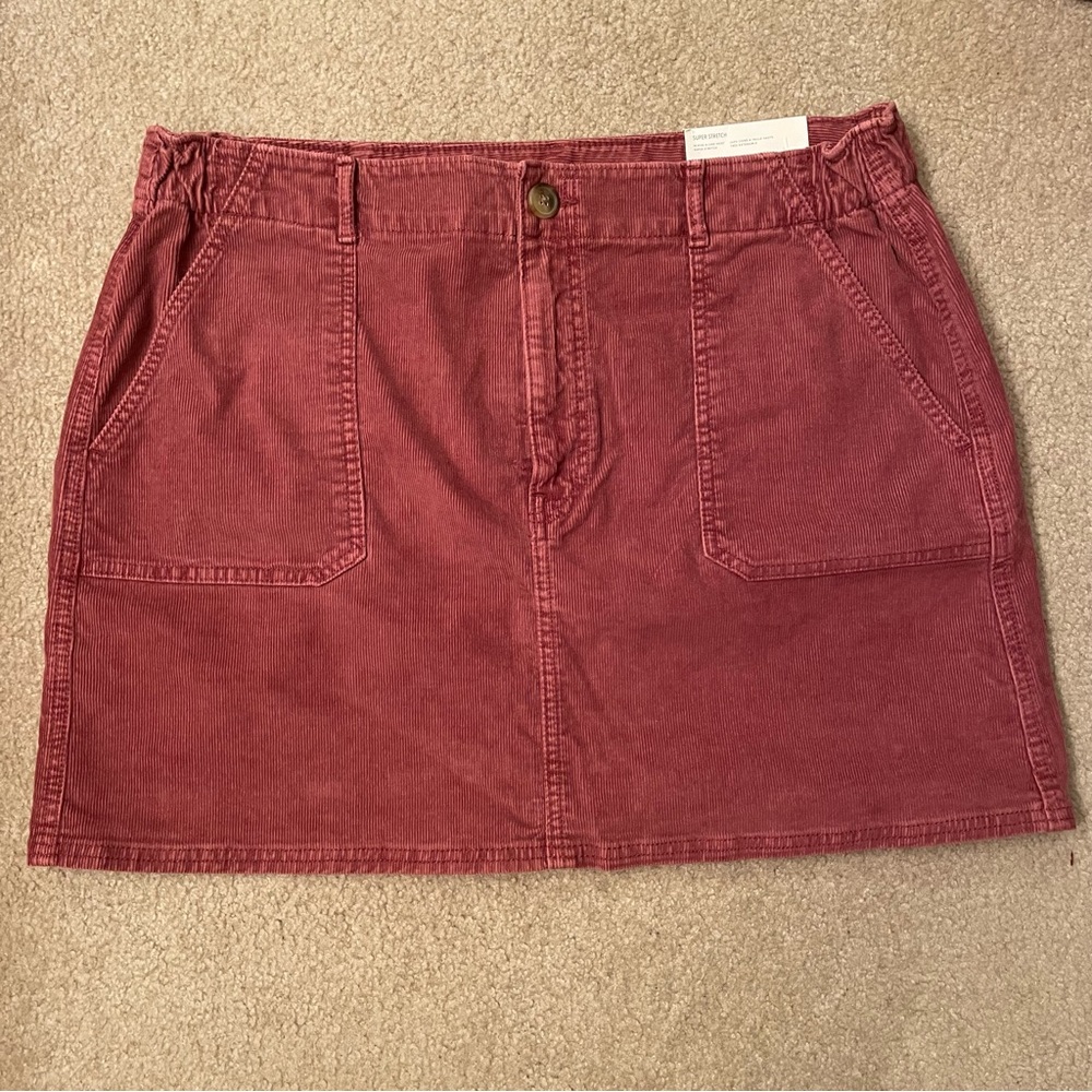 High Rise A Line Skirt
